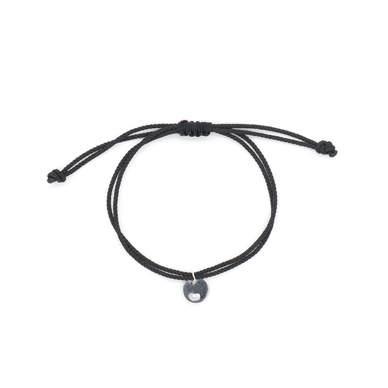 Various Color OEM Manufacture Custom Handmade Fashion Gift Braided Rope Adjustable 925 silver sterling Round Charm Bracelet
