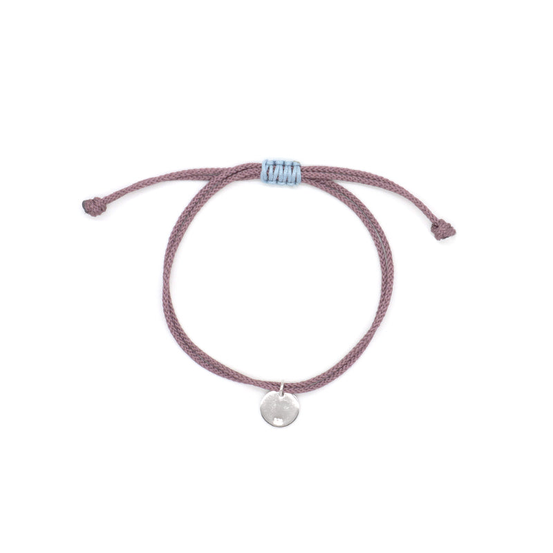 Various Color OEM Manufacture Custom Handmade Fashion Gift Braided Rope Adjustable 925 silver sterling Round Charm Bracelet