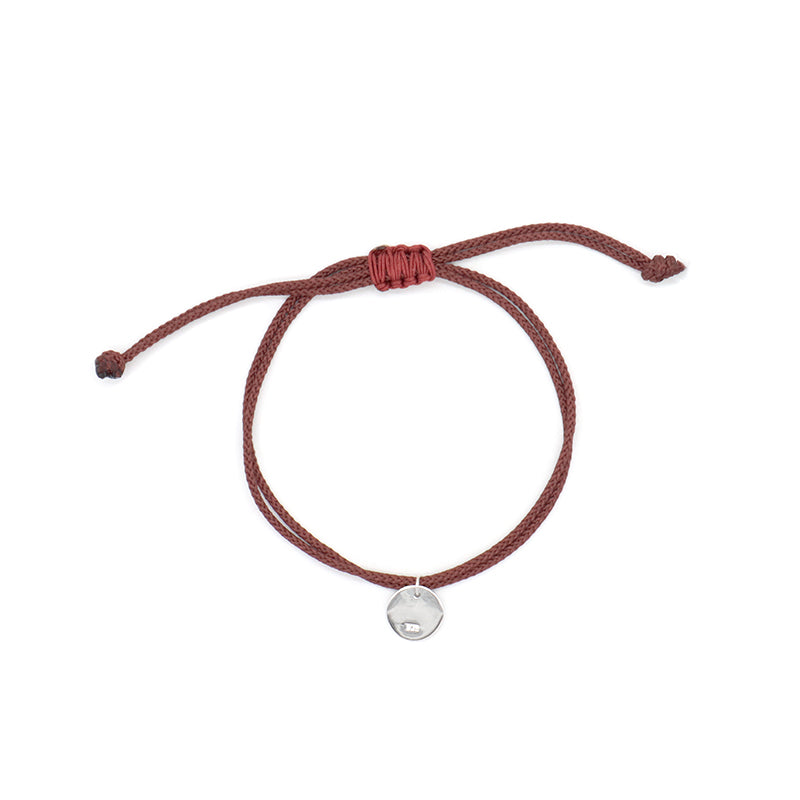 Various Color OEM Manufacture Custom Handmade Fashion Gift Braided Rope Adjustable 925 silver sterling Round Charm Bracelet