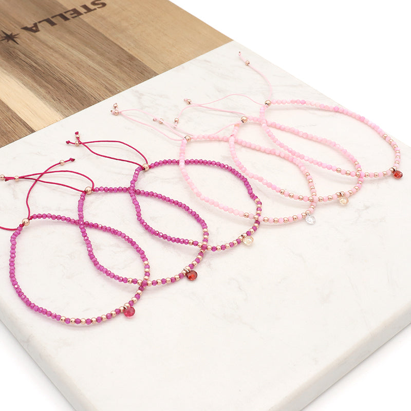 Handmade Wholesale Custom OEM Adjustable Women Macrame Energy Gold Plated 925 Sterling Silver CZ Charm Natural Stone Bracelet