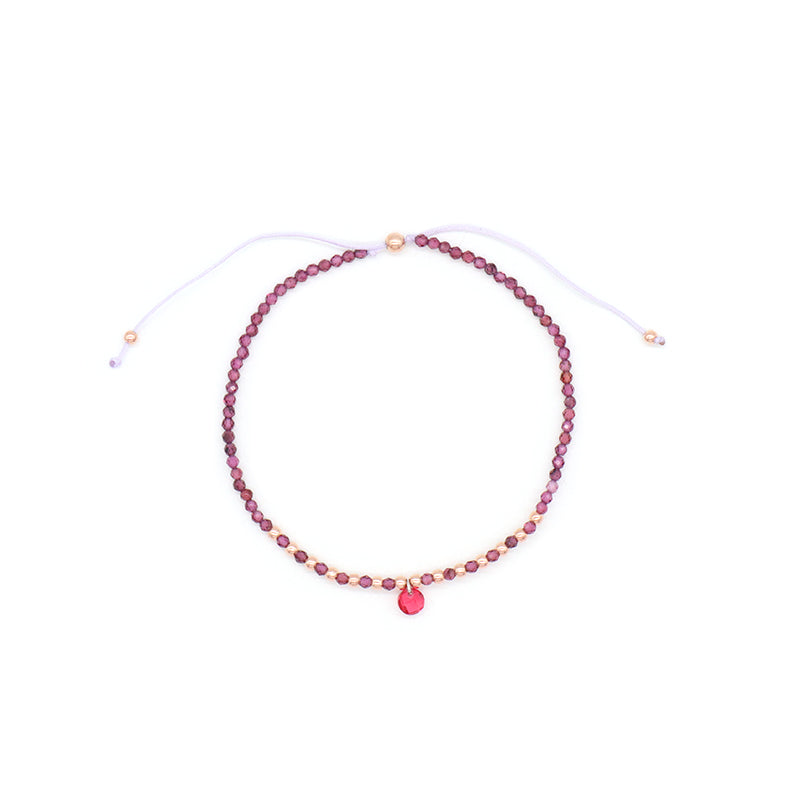 Handmade Wholesale Custom OEM Adjustable Women Macrame Energy Gold Plated 925 Sterling Silver CZ Charm Natural Stone Bracelet