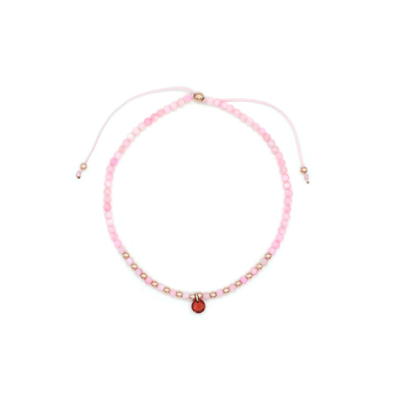 Handmade Wholesale Custom OEM Adjustable Women Macrame Energy Gold Plated 925 Sterling Silver CZ Charm Natural Stone Bracelet