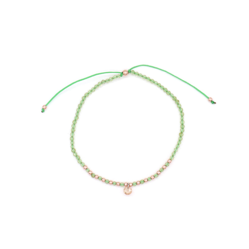 Handmade Wholesale Custom OEM Adjustable Women Macrame Energy Gold Plated 925 Sterling Silver CZ Charm Natural Stone Bracelet