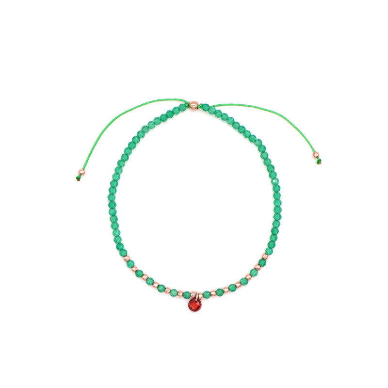 Handmade Wholesale Custom OEM Adjustable Women Macrame Energy Gold Plated 925 Sterling Silver CZ Charm Natural Stone Bracelet