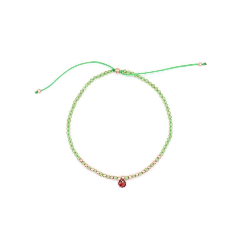 Handmade Wholesale Custom OEM Adjustable Women Macrame Energy Gold Plated 925 Sterling Silver CZ Charm Natural Stone Bracelet