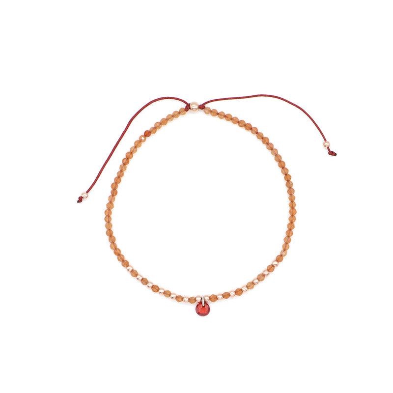 Handmade Wholesale Custom OEM Adjustable Women Macrame Energy Gold Plated 925 Sterling Silver CZ Charm Natural Stone Bracelet