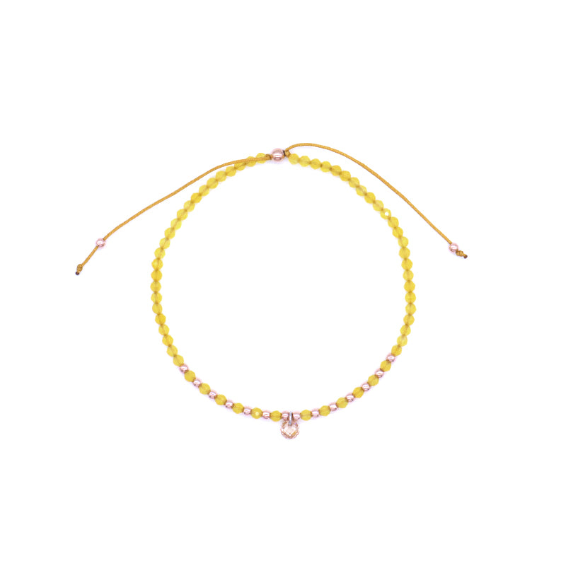 Handmade Wholesale Custom OEM Adjustable Women Macrame Energy Gold Plated 925 Sterling Silver CZ Charm Natural Stone Bracelet