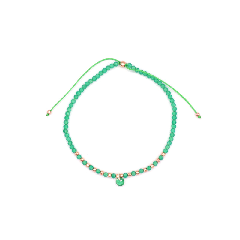 Handmade Wholesale Custom OEM Adjustable Women Macrame Energy Gold Plated 925 Sterling Silver CZ Charm Natural Stone Bracelet