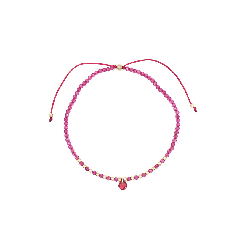 Handmade Wholesale Custom OEM Adjustable Women Macrame Energy Gold Plated 925 Sterling Silver CZ Charm Natural Stone Bracelet
