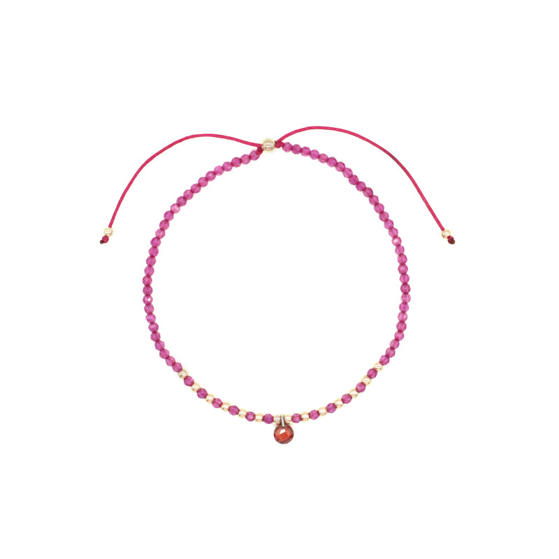 Handmade Wholesale Custom OEM Adjustable Women Macrame Energy Gold Plated 925 Sterling Silver CZ Charm Natural Stone Bracelet