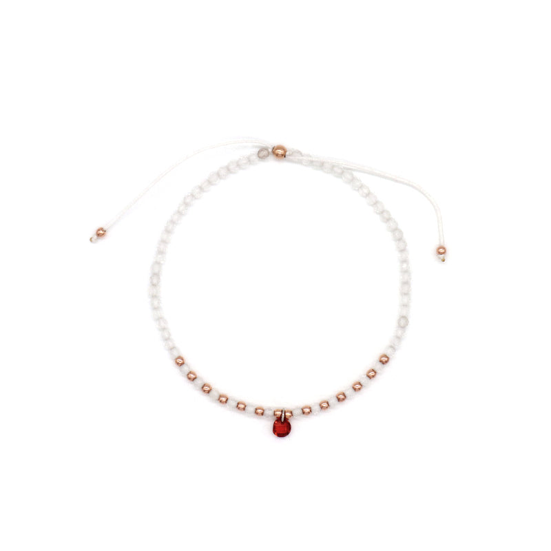 Handmade Wholesale Custom OEM Adjustable Women Macrame Energy Gold Plated 925 Sterling Silver CZ Charm Natural Stone Bracelet