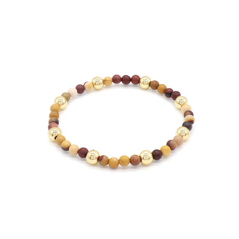 Custom Wholesale Trendy Manufacture Gemstone 4mm Natural Stone Beads Elastic Handmade Bracelet For Women Men