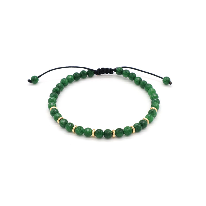 Wholesale Custom OEM Adjustable Handmade Gemstone 4mm Natural Stone Beads Elastic Bracelet For Women Men