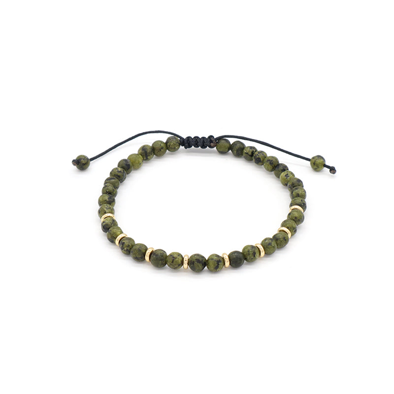Wholesale Custom OEM Adjustable Handmade Gemstone 4mm Natural Stone Beads Elastic Bracelet For Women Men