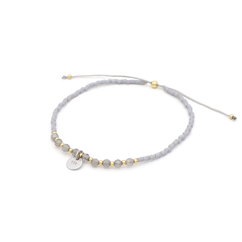 Newest Wholesale Custom Handmade Adjustable 925 Sterling Silver Pendant MIYUKI Natural Stone Bracelet For Gift Women