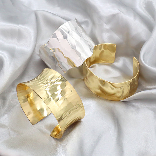 Wholesale Newest Custom Simple Design Fashion Women Gift Factory Manufacture Gold Plated Brass Bangle Bracelet