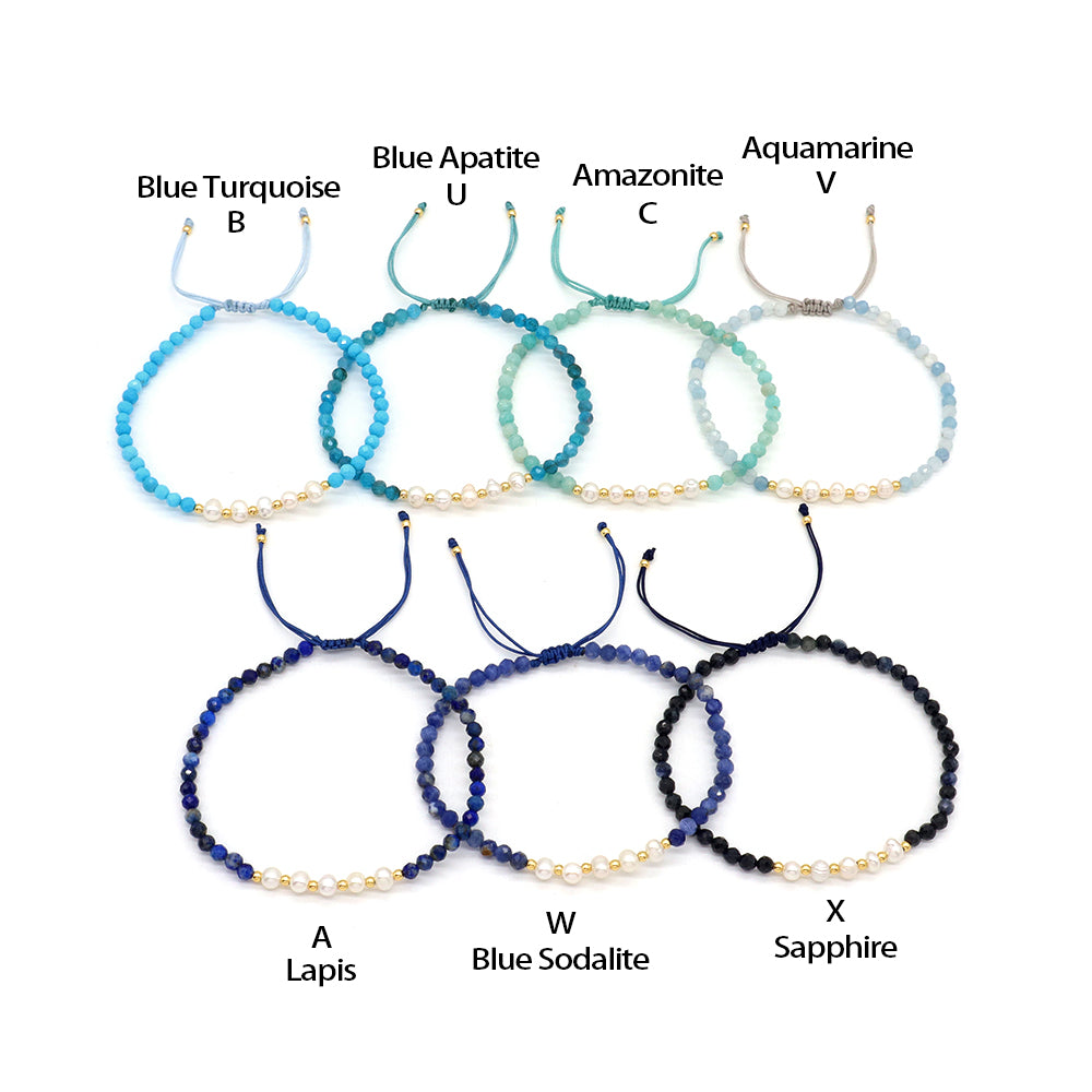 Wholesale Custom Factory Fashion Jewelry Adjustable Handmade Natural Stone Beads Bracelet Fresh Water Pearl Bracelet