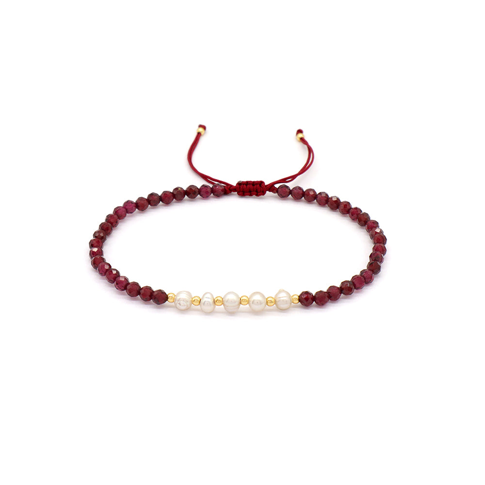 Wholesale Custom Factory Fashion Jewelry Adjustable Handmade Natural Stone Beads Bracelet Fresh Water Pearl Bracelet