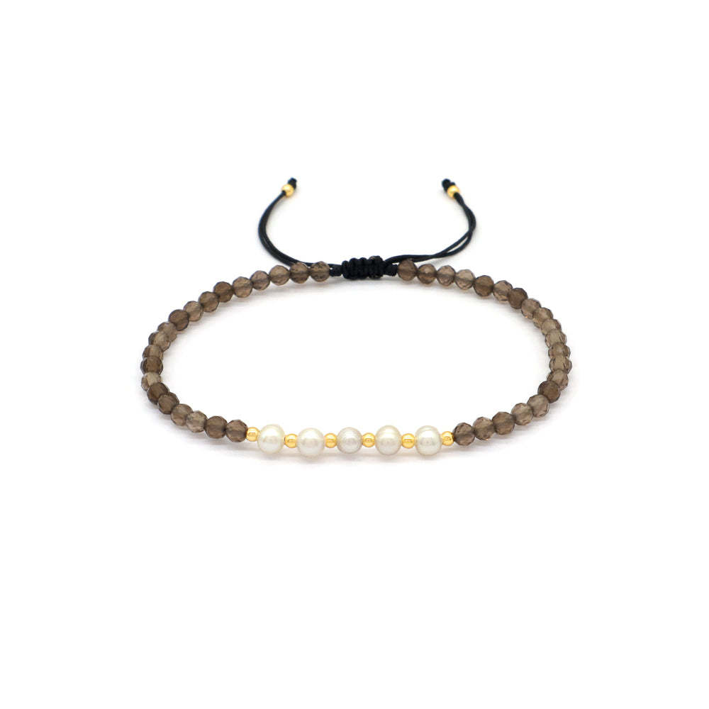 Wholesale Custom Factory Fashion Jewelry Adjustable Handmade Natural Stone Beads Bracelet Fresh Water Pearl Bracelet