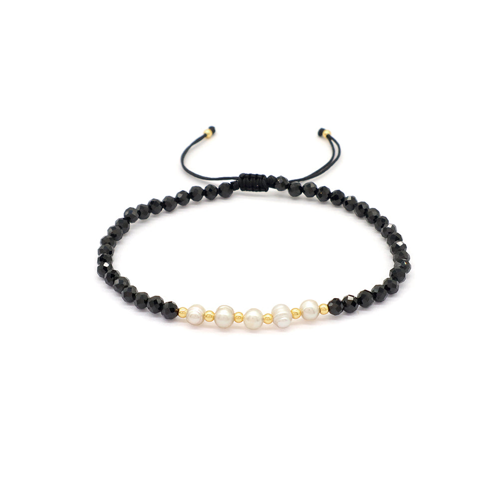 Wholesale Custom Factory Fashion Jewelry Adjustable Handmade Natural Stone Beads Bracelet Fresh Water Pearl Bracelet