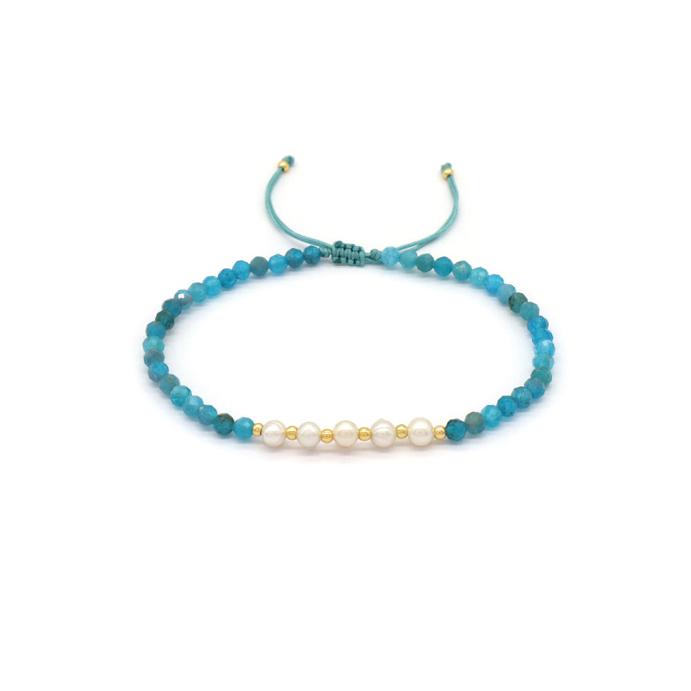 Wholesale Custom Factory Fashion Jewelry Adjustable Handmade Natural Stone Beads Bracelet Fresh Water Pearl Bracelet