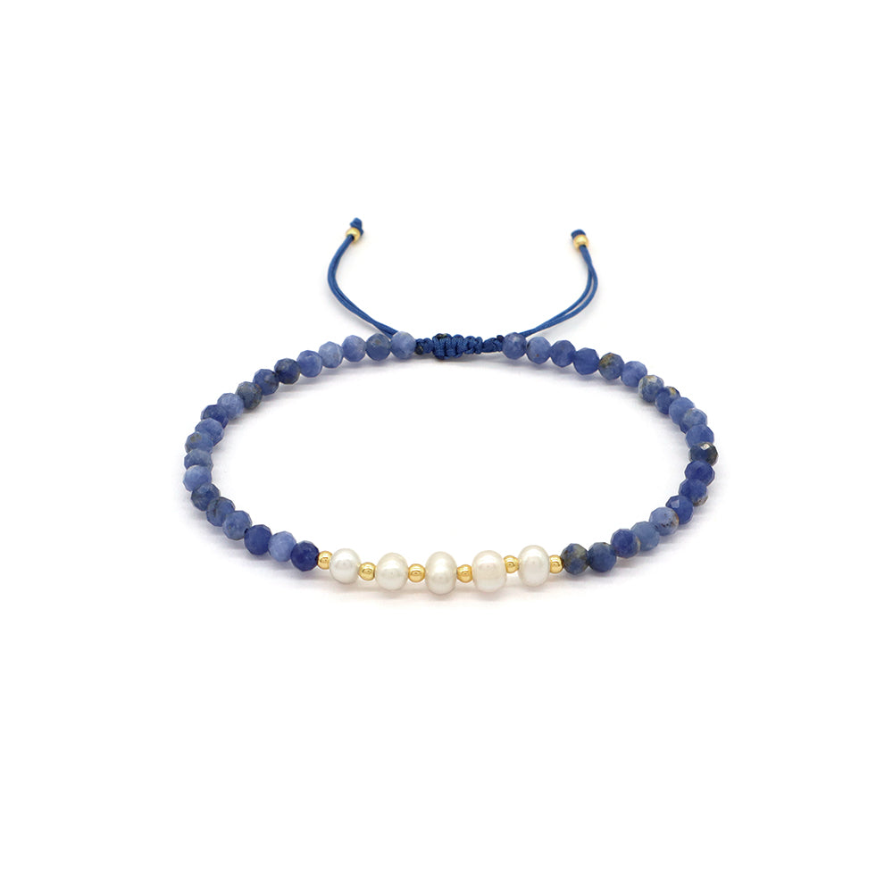 Wholesale Custom Factory Fashion Jewelry Adjustable Handmade Natural Stone Beads Bracelet Fresh Water Pearl Bracelet