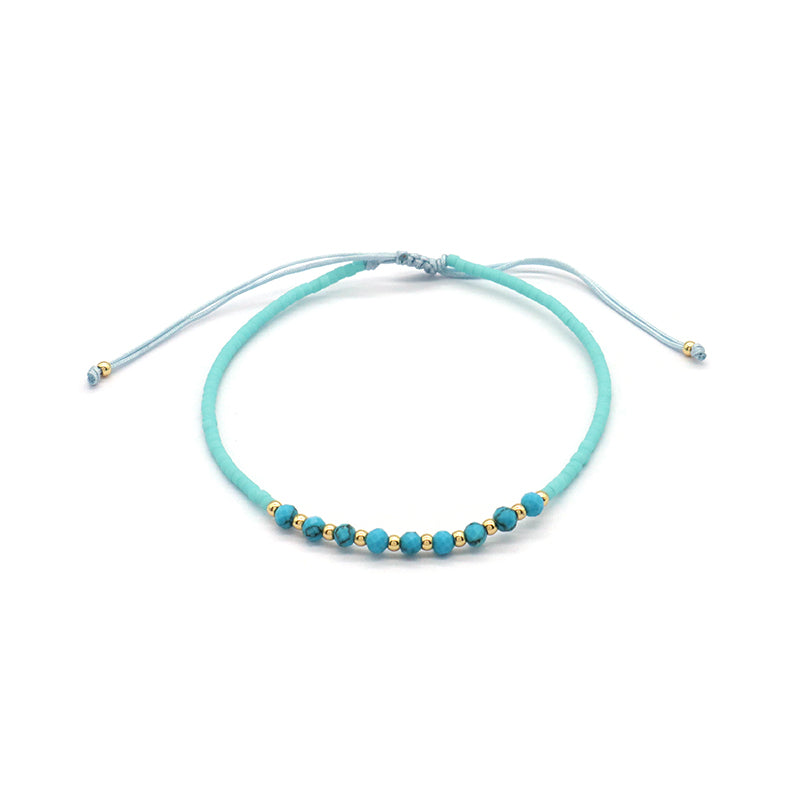 Custom Fashion Handmade Wholesale Women Adjustable OEM Macrame MIYUKI Natural Stone Bracelet