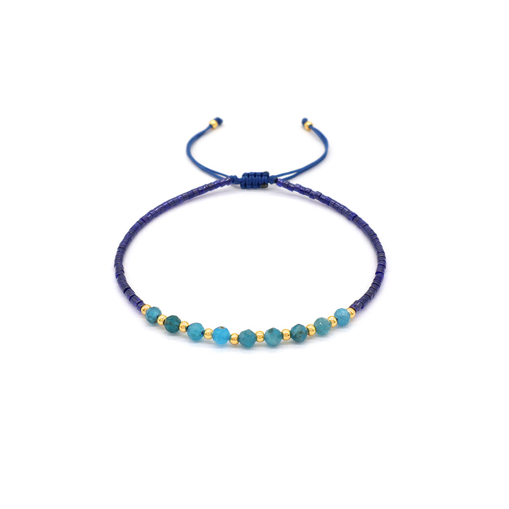 Custom Fashion Handmade Wholesale Women Adjustable OEM Macrame MIYUKI Natural Stone Bracelet