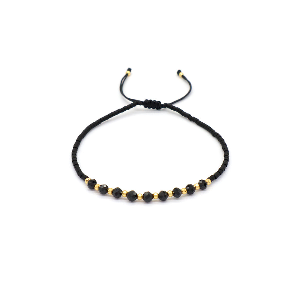 Custom Fashion Handmade Wholesale Women Adjustable OEM Macrame MIYUKI Natural Stone Bracelet