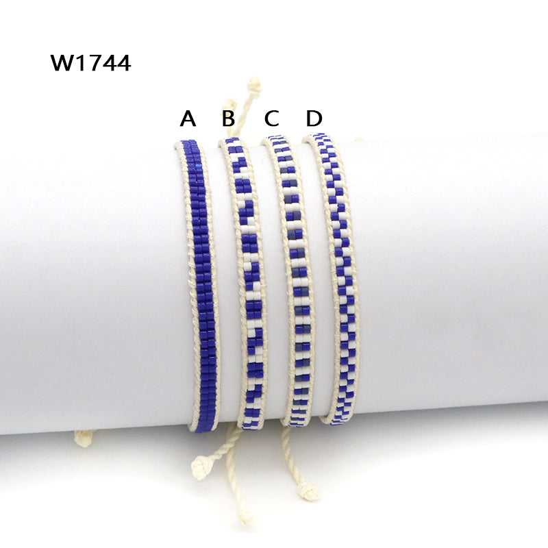 Classic Design Various Custom Wholesale Handmade Jewelry Manufacture Adjustable Braided Woven Macrame Miyuki Bracelet For Gift