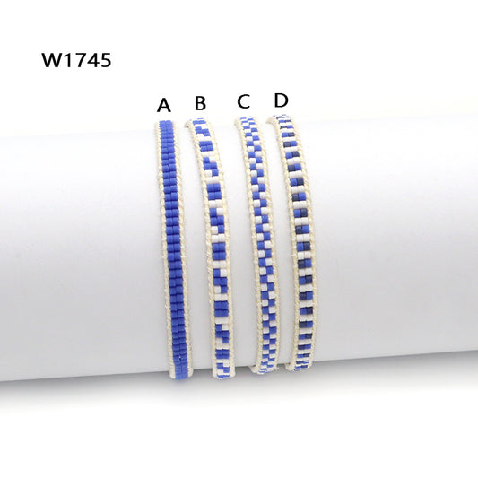 Various Handmade Classic Design Fashion Jewelry Manufacture Adjustable Braided Woven Macrame Miyuki Bracelet For Gift