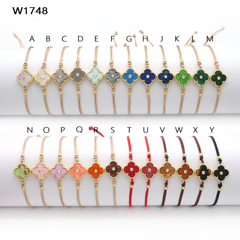 OEM Custom Good Quality Wholesale Simple Design Gold Plating Adjustable Handmade Cotton Wire Jewelry Brass Charm Bracelet