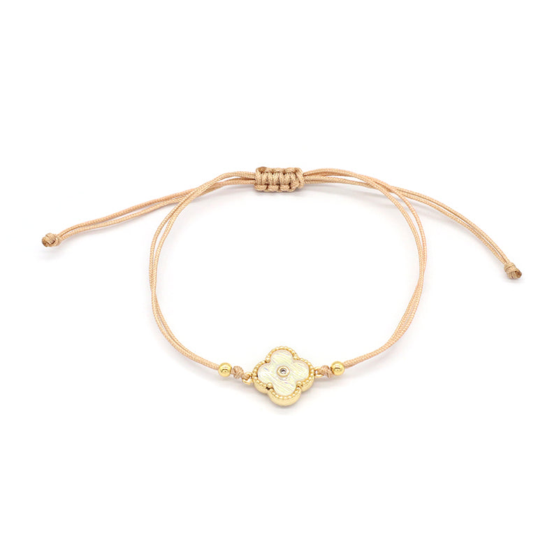 OEM Custom Good Quality Wholesale Simple Design Gold Plating Adjustable Handmade Cotton Wire Jewelry Brass Charm Bracelet