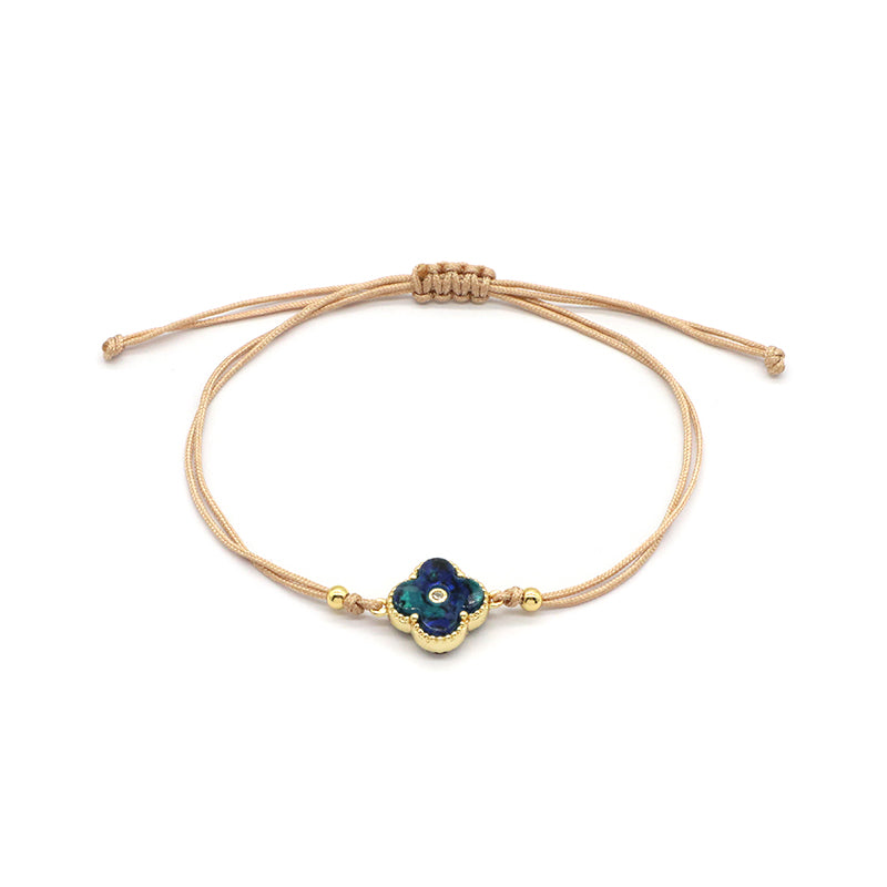 OEM Custom Good Quality Wholesale Simple Design Gold Plating Adjustable Handmade Cotton Wire Jewelry Brass Charm Bracelet