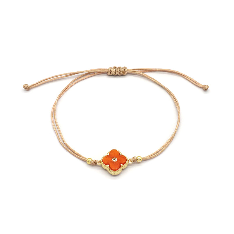 OEM Custom Good Quality Wholesale Simple Design Gold Plating Adjustable Handmade Cotton Wire Jewelry Brass Charm Bracelet