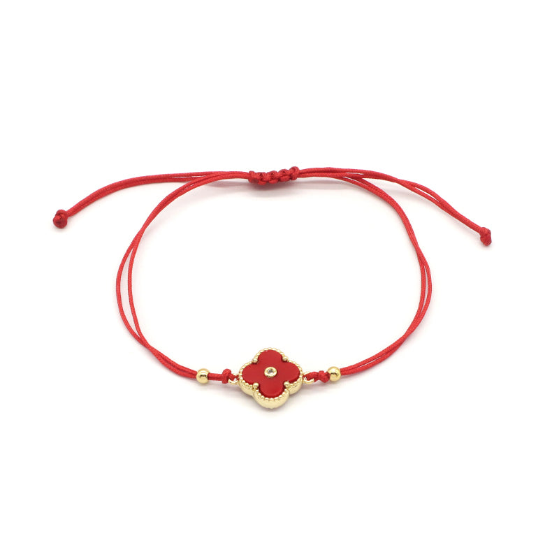 OEM Custom Good Quality Wholesale Simple Design Gold Plating Adjustable Handmade Cotton Wire Jewelry Brass Charm Bracelet