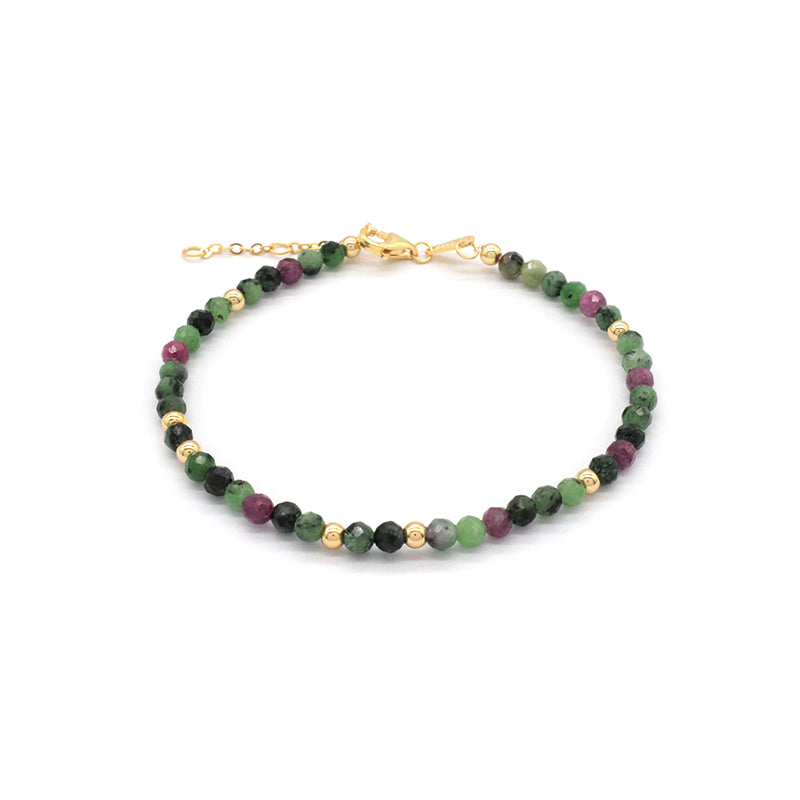 Newest Wholesale OEM Custom Handmade Fashion Gold Plated 925 Sterling Silver Natural Stone Bead Bracelet For Gift Women