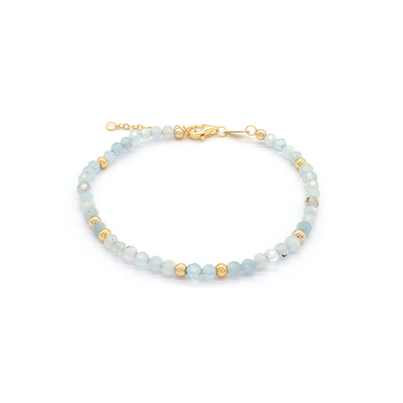Newest Wholesale OEM Custom Handmade Fashion Gold Plated 925 Sterling Silver Natural Stone Bead Bracelet For Gift Women