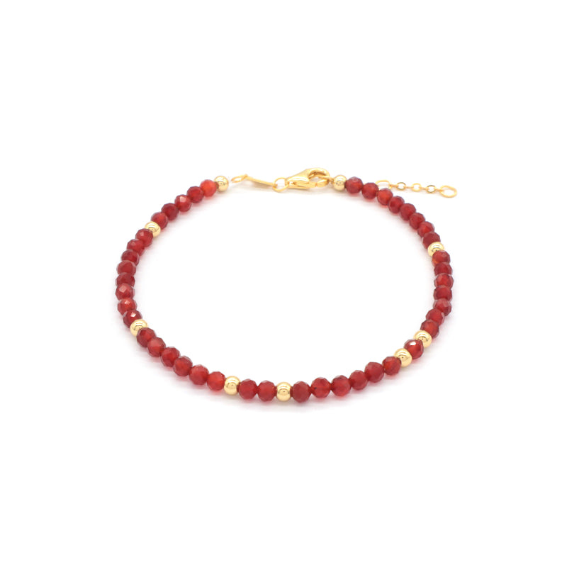 Newest Wholesale OEM Custom Handmade Fashion Gold Plated 925 Sterling Silver Natural Stone Bead Bracelet For Gift Women