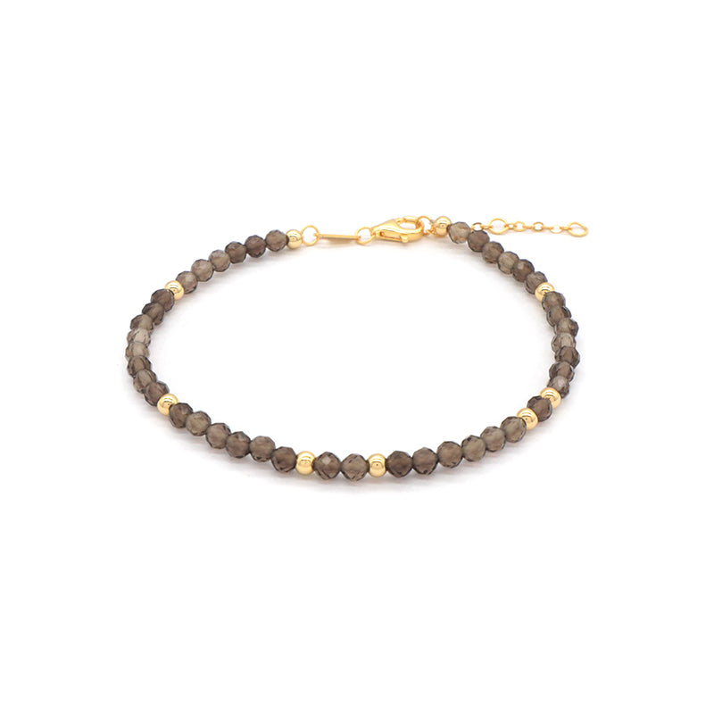 Newest Wholesale OEM Custom Handmade Fashion Gold Plated 925 Sterling Silver Natural Stone Bead Bracelet For Gift Women