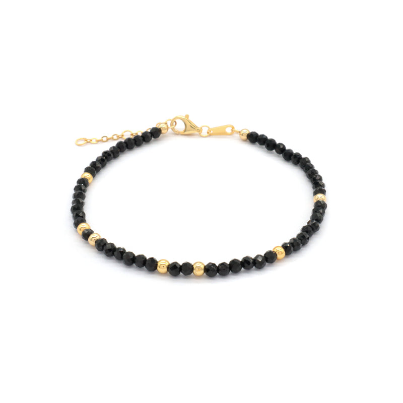 Newest Wholesale OEM Custom Handmade Fashion Gold Plated 925 Sterling Silver Natural Stone Bead Bracelet For Gift Women