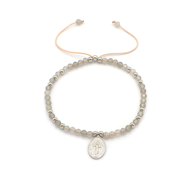 Handmade Natural Stone Beads Gold Plated 925 Sterling Silver Charms Necklace Bracelet Jewelry Set