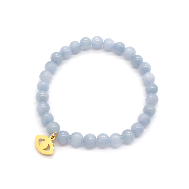 Newest Wholesale Manufacture Oem Customized Handmade Fashionable Stainless Steel Pendant Natural Stone Beads Bracelet For Gift Women