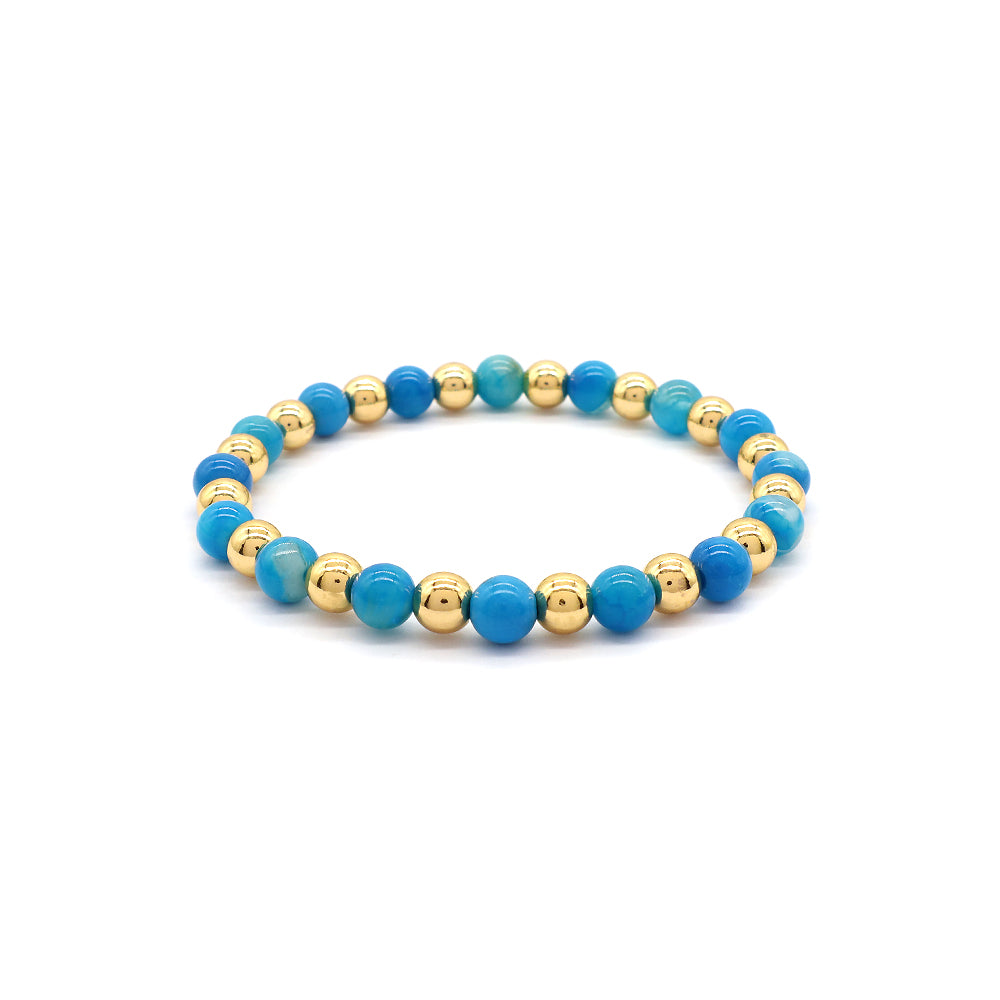Factory Newest Wholesale Manufacture OEM Customized Handmade Fashionable Brass Bead Natural Stone Beads Bracelet For Gift Women