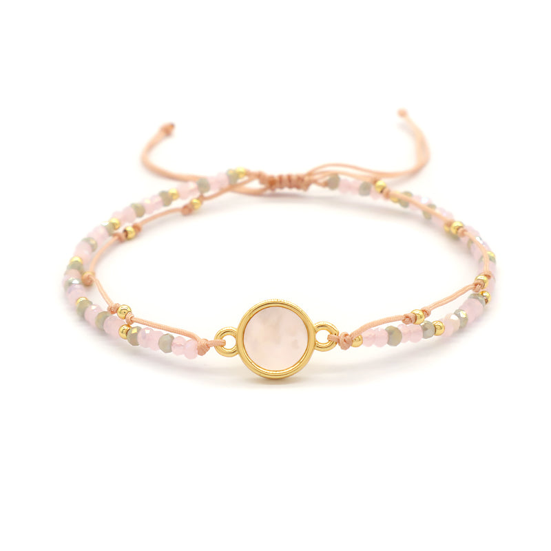 Trendy New Design Wholesale Custom Fashion Handmade Manufacture Shell Charm Glass Crystal Beads Jewelry