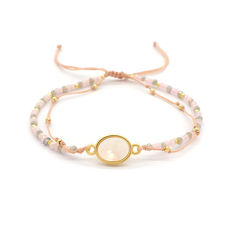Trendy New Design Wholesale Custom Fashion Handmade Manufacture Shell Charm Glass Crystal Beads Jewelry