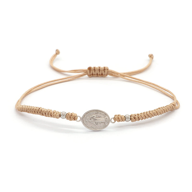 Newest Wholesale Handmade China Factory Gold Plated 925 Sterling Silver Pendant Beads Cotton Thread Bracelet For Gift Women
