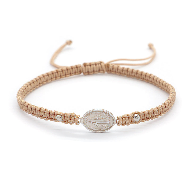 Newest Wholesale Handmade China Factory Gold Plated 925 Sterling Silver Pendant Beads Cotton Thread Bracelet For Gift Women