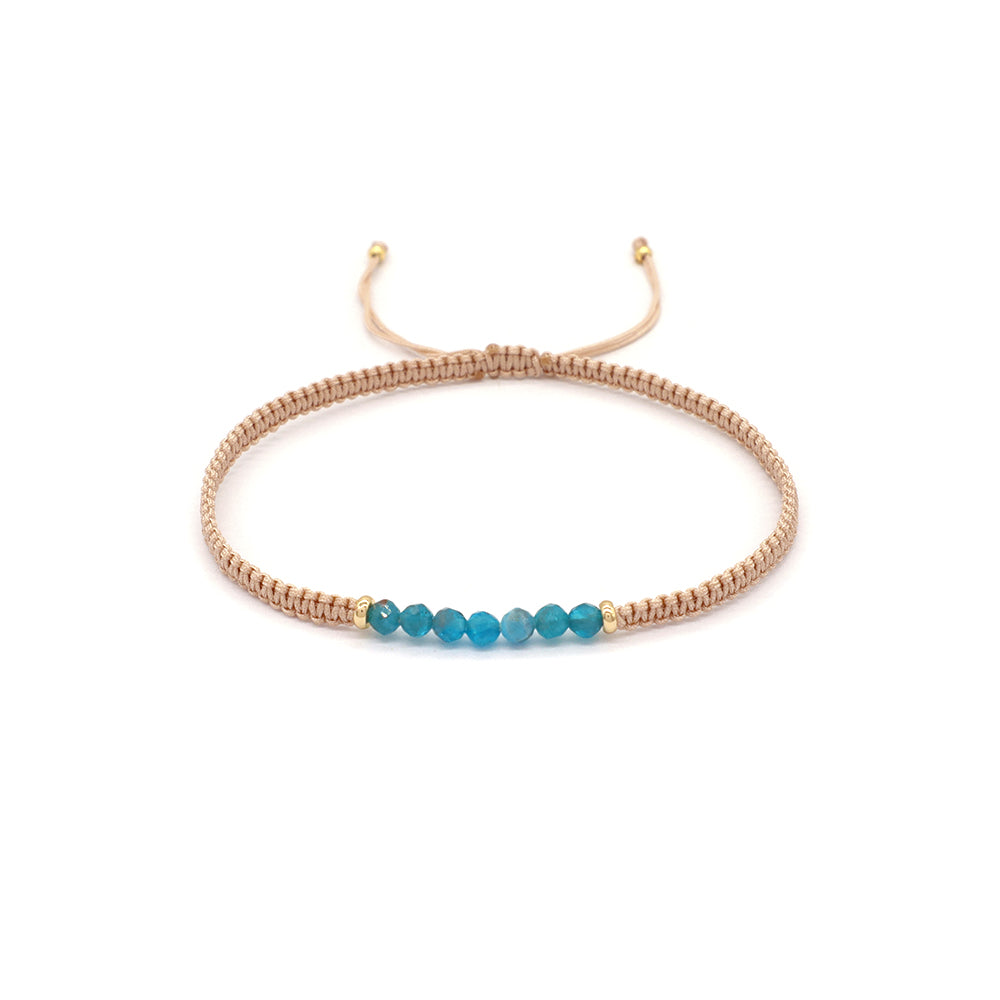 Natural Stone Beads Bracelet With 925 Sterling Silver Beads / Brass Beads