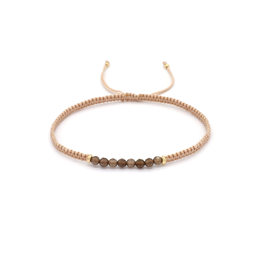 Natural Stone Beads Bracelet With 925 Sterling Silver Beads / Brass Beads